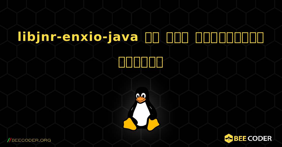 libjnr-enxio-java ని ఎలా ఇన్‌స్టాల్ చేయాలి. Linux