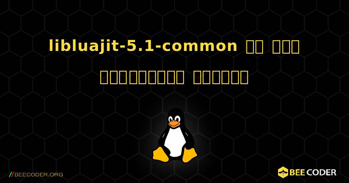 libluajit-5.1-common ని ఎలా ఇన్‌స్టాల్ చేయాలి. Linux
