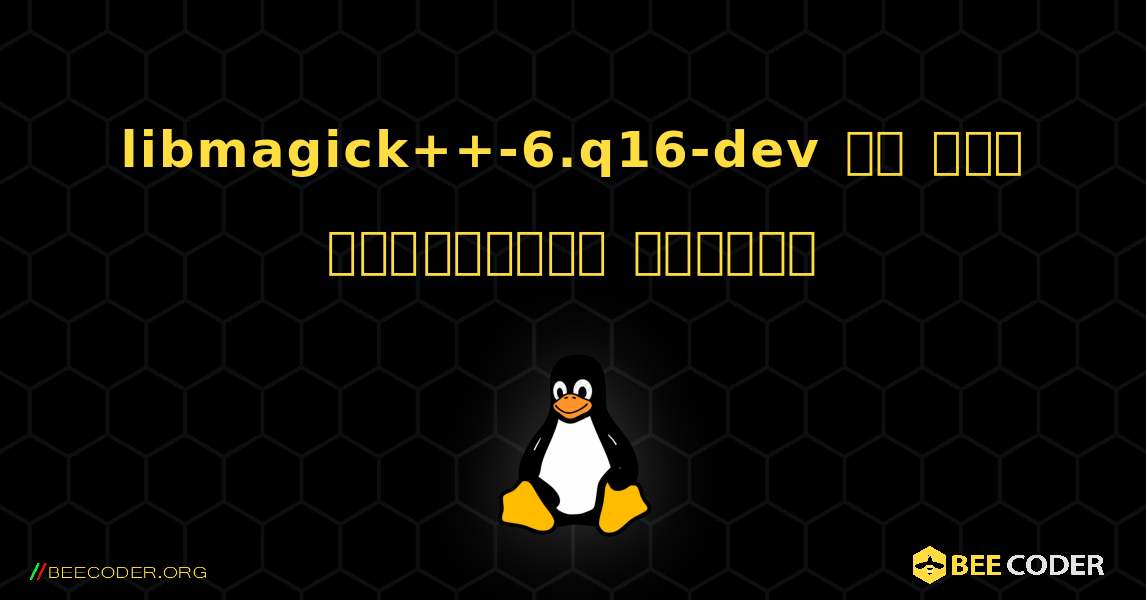 libmagick++-6.q16-dev ని ఎలా ఇన్‌స్టాల్ చేయాలి. Linux