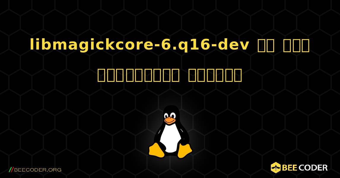 libmagickcore-6.q16-dev ని ఎలా ఇన్‌స్టాల్ చేయాలి. Linux