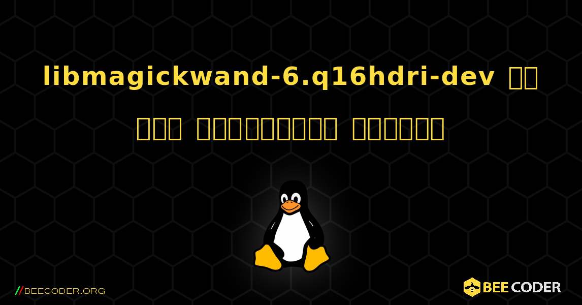 libmagickwand-6.q16hdri-dev ని ఎలా ఇన్‌స్టాల్ చేయాలి. Linux