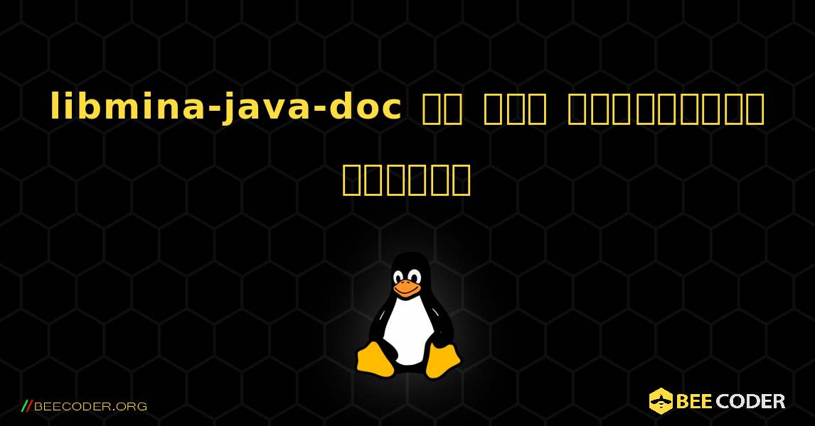 libmina-java-doc ని ఎలా ఇన్‌స్టాల్ చేయాలి. Linux
