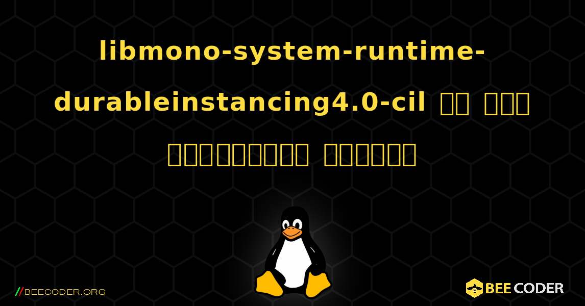 libmono-system-runtime-durableinstancing4.0-cil ని ఎలా ఇన్‌స్టాల్ చేయాలి. Linux