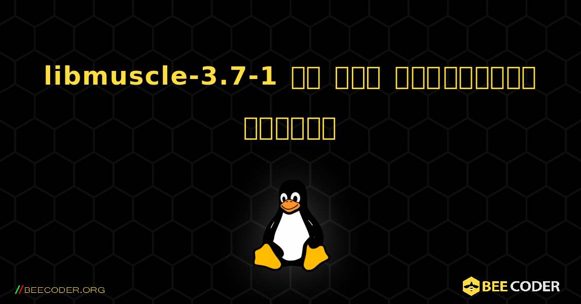 libmuscle-3.7-1 ని ఎలా ఇన్‌స్టాల్ చేయాలి. Linux