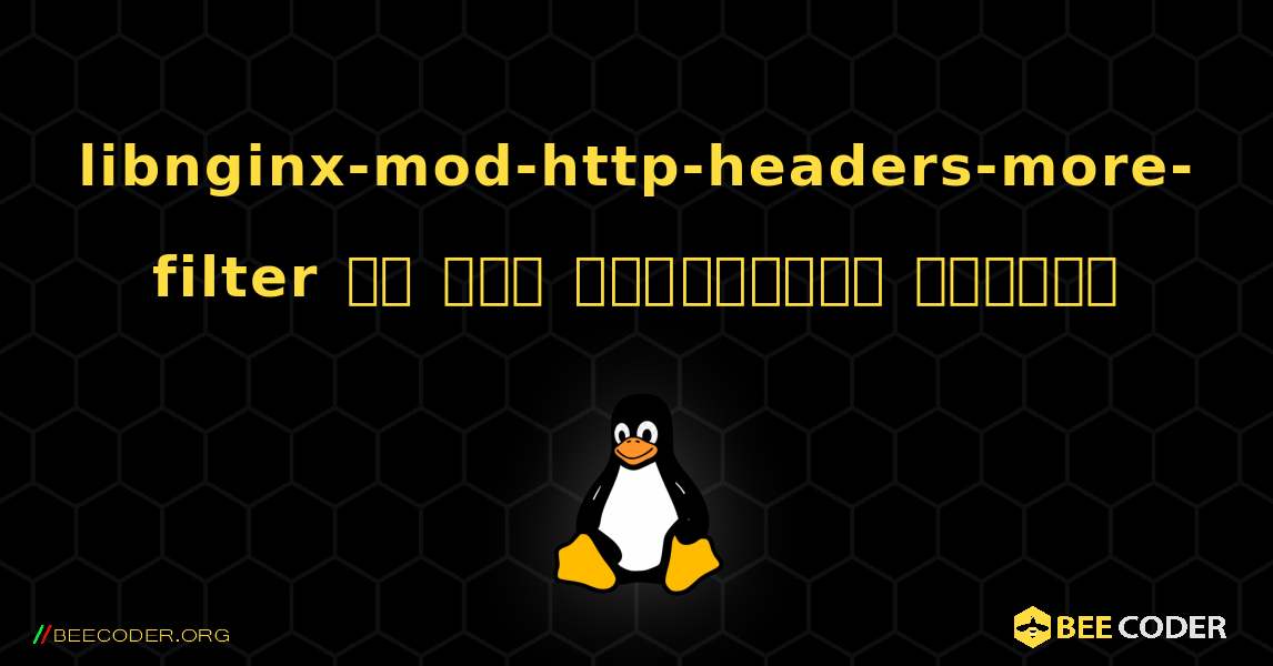 libnginx-mod-http-headers-more-filter ని ఎలా ఇన్‌స్టాల్ చేయాలి. Linux