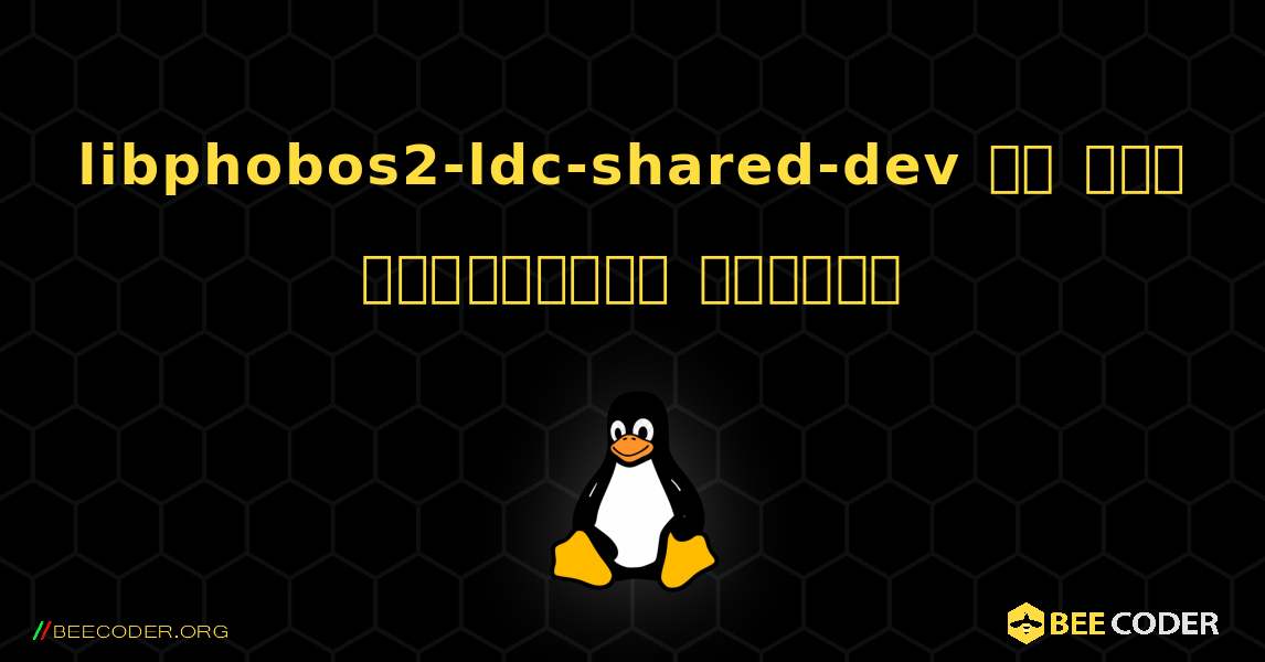 libphobos2-ldc-shared-dev ని ఎలా ఇన్‌స్టాల్ చేయాలి. Linux