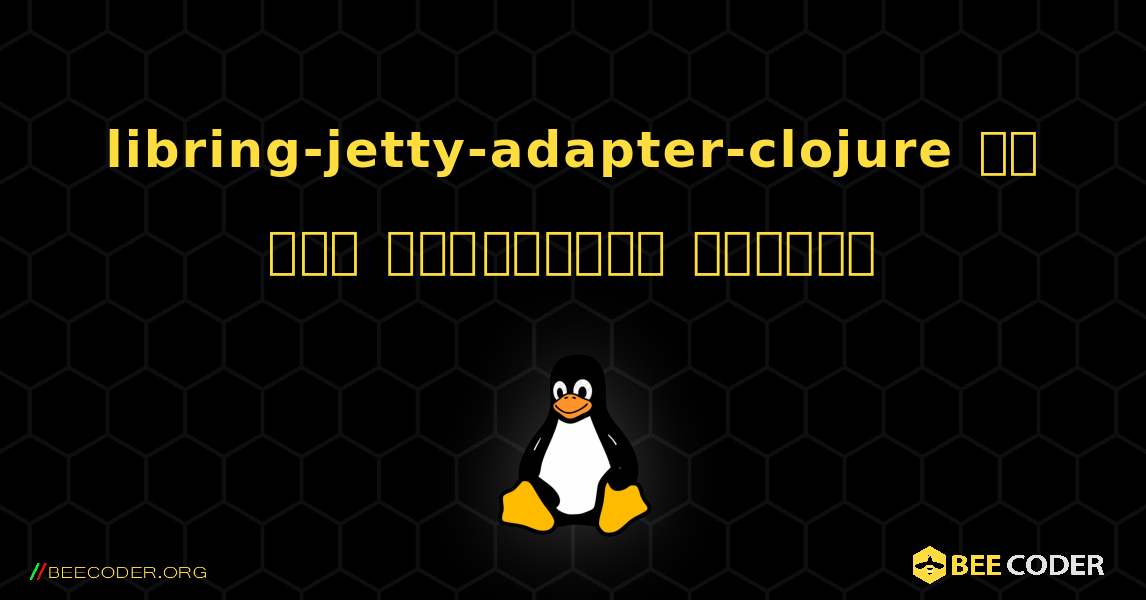 libring-jetty-adapter-clojure ని ఎలా ఇన్‌స్టాల్ చేయాలి. Linux