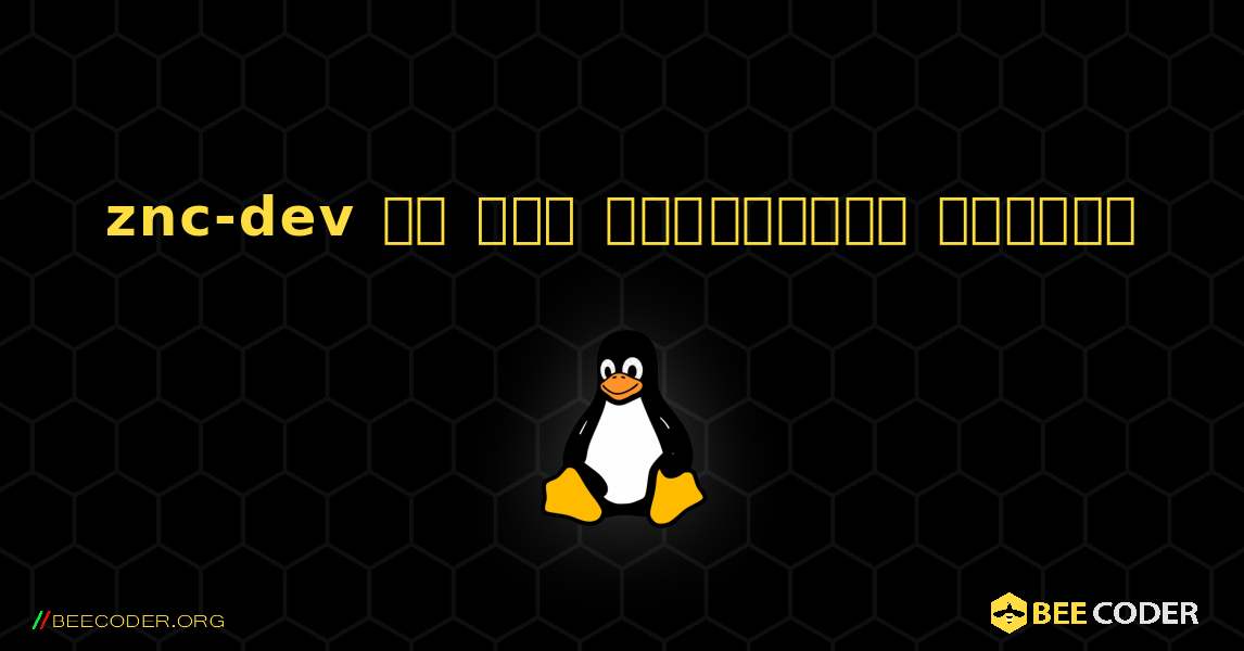 znc-dev ని ఎలా ఇన్‌స్టాల్ చేయాలి. Linux