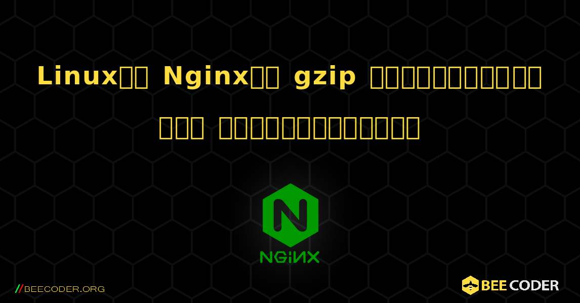 Linuxలో Nginxలో gzip కంప్రెషన్‌ను ఎలా ప్రారంభించాలి. NGINX