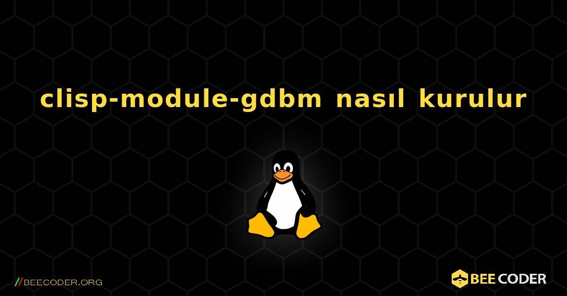 clisp-module-gdbm  nasıl kurulur. Linux
