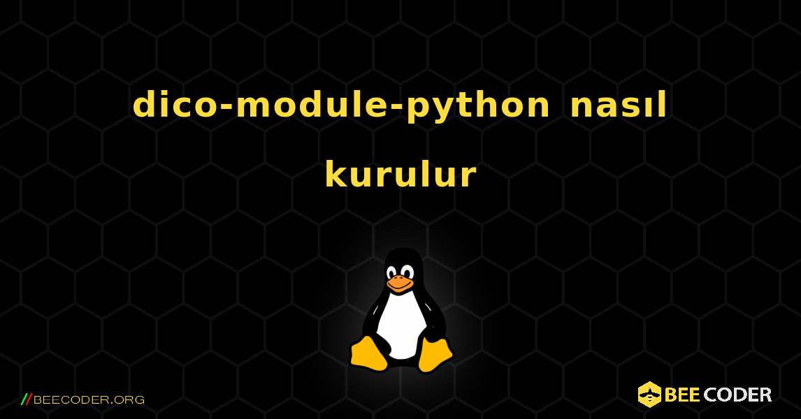 dico-module-python  nasıl kurulur. Linux