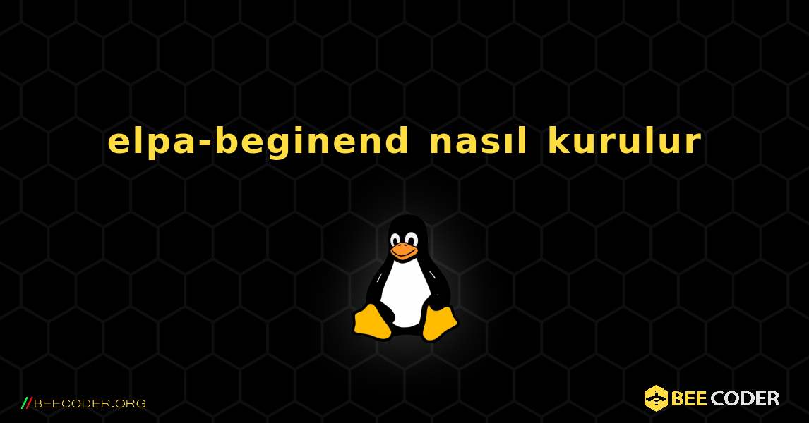 elpa-beginend  nasıl kurulur. Linux
