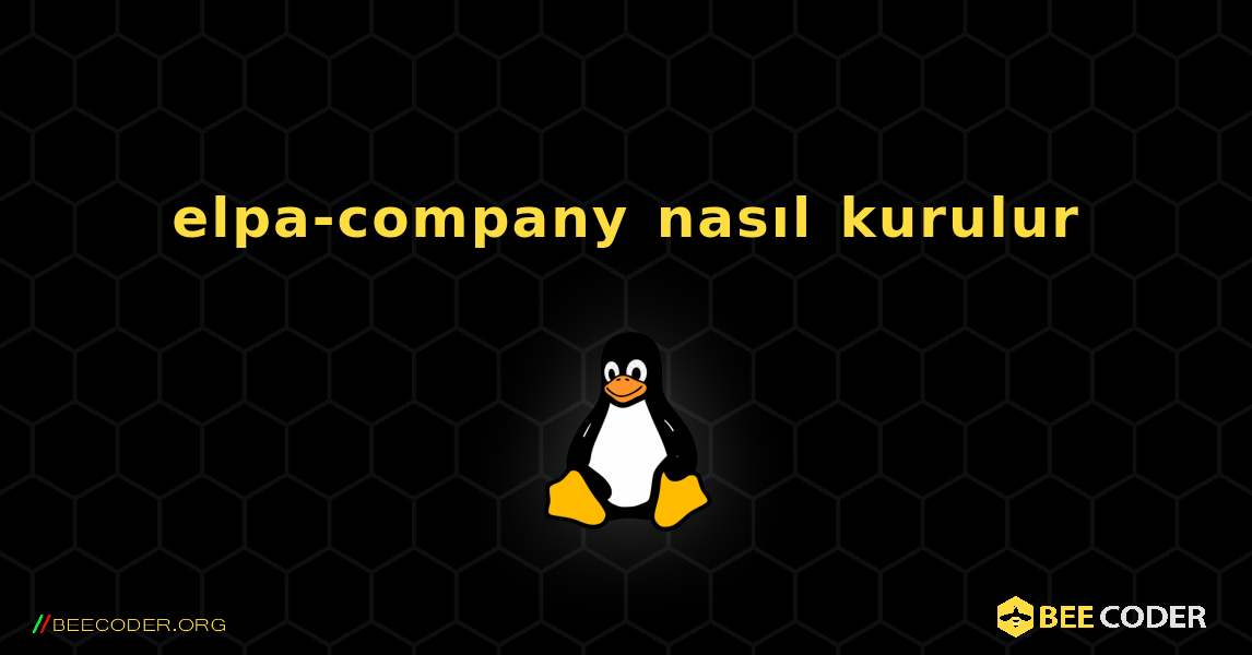 elpa-company  nasıl kurulur. Linux