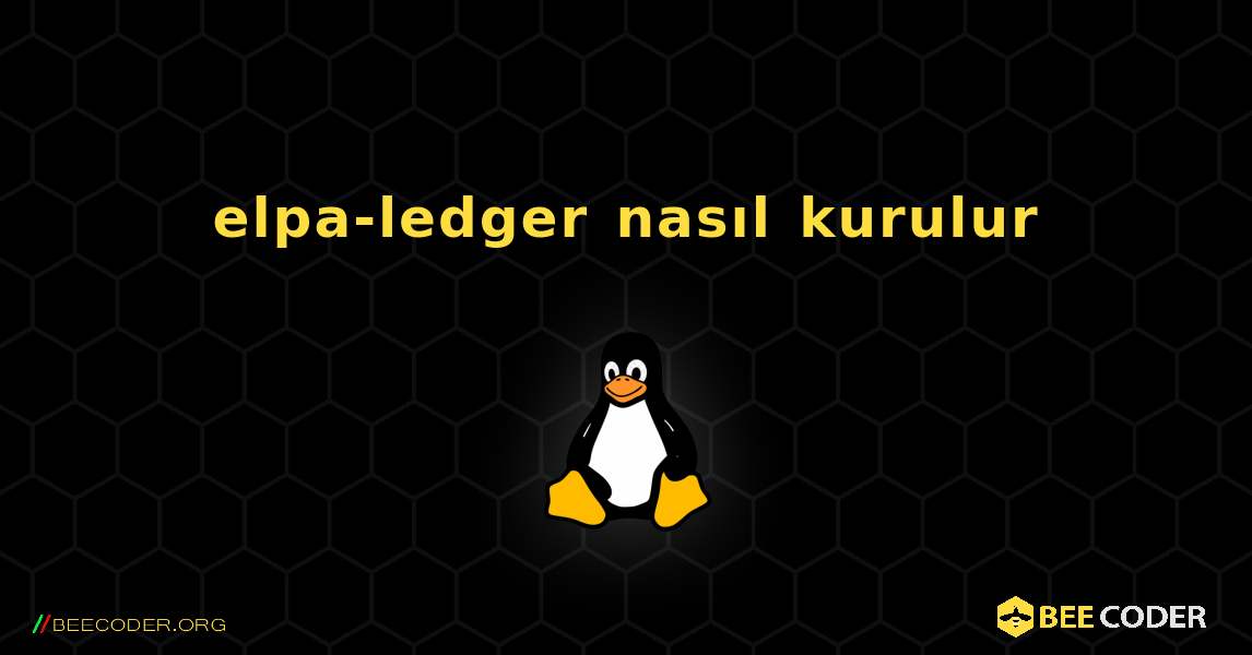 elpa-ledger  nasıl kurulur. Linux