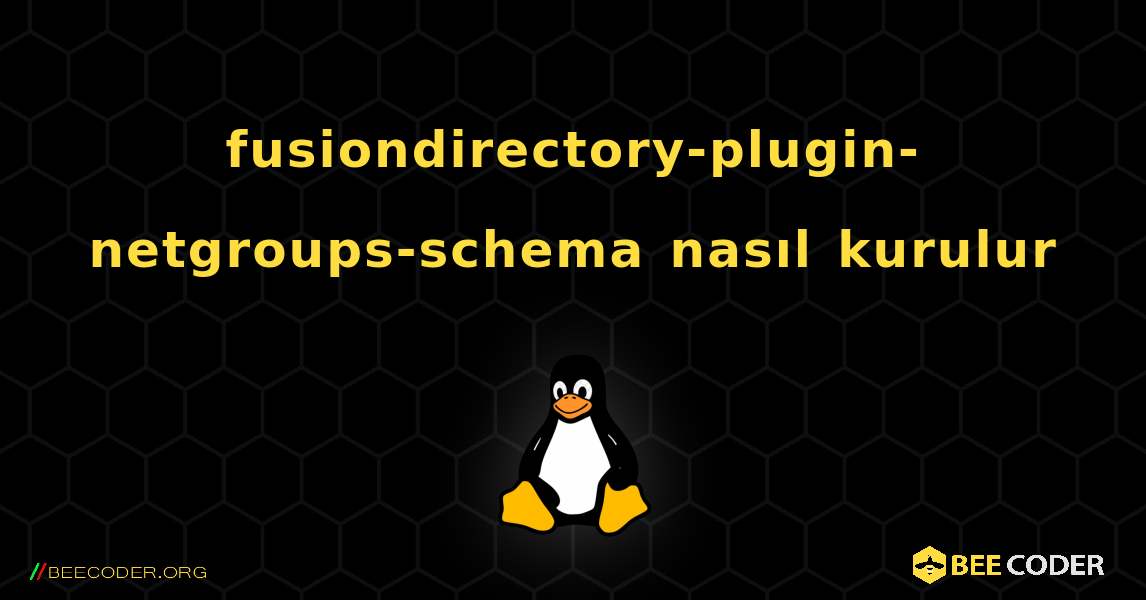 fusiondirectory-plugin-netgroups-schema  nasıl kurulur. Linux