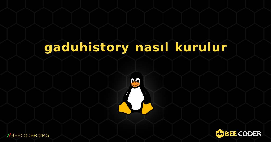 gaduhistory  nasıl kurulur. Linux