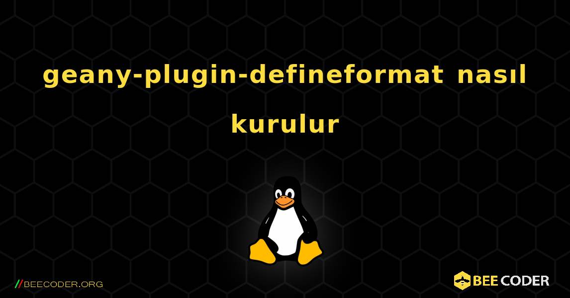 geany-plugin-defineformat  nasıl kurulur. Linux