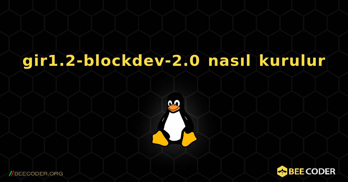 gir1.2-blockdev-2.0  nasıl kurulur. Linux