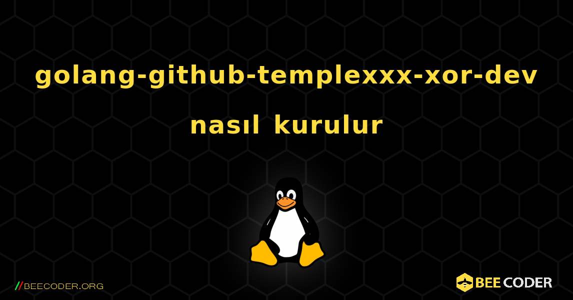 golang-github-templexxx-xor-dev  nasıl kurulur. Linux