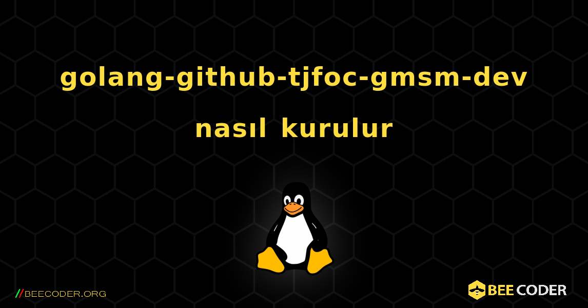 golang-github-tjfoc-gmsm-dev  nasıl kurulur. Linux