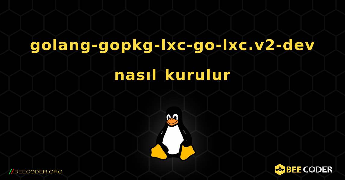 golang-gopkg-lxc-go-lxc.v2-dev  nasıl kurulur. Linux