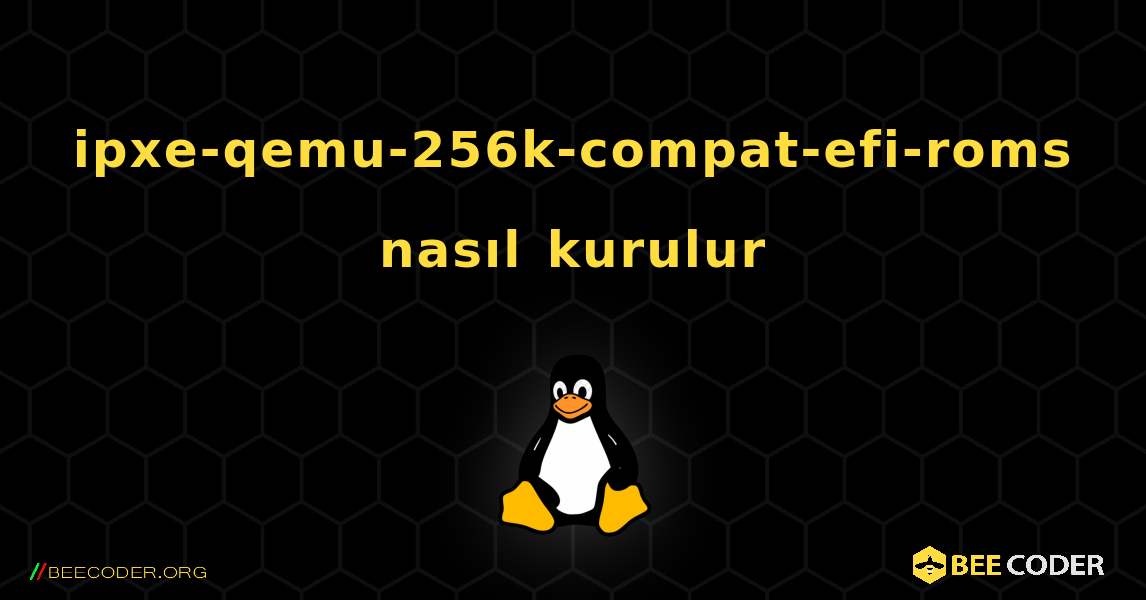ipxe-qemu-256k-compat-efi-roms  nasıl kurulur. Linux