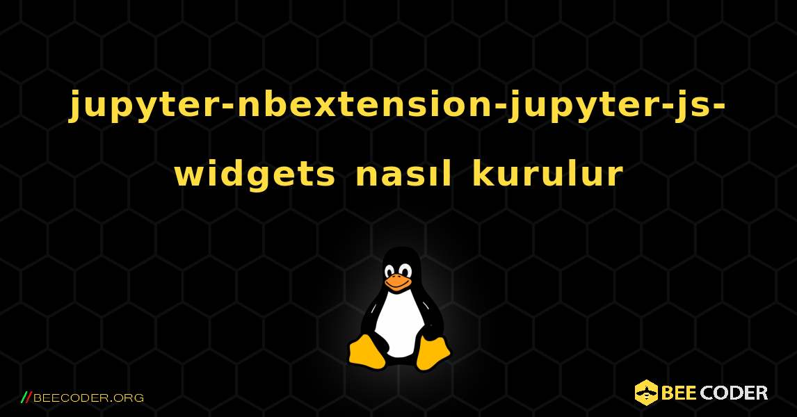 jupyter-nbextension-jupyter-js-widgets  nasıl kurulur. Linux