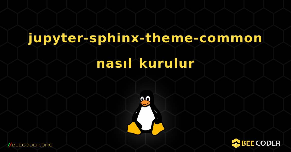 jupyter-sphinx-theme-common  nasıl kurulur. Linux