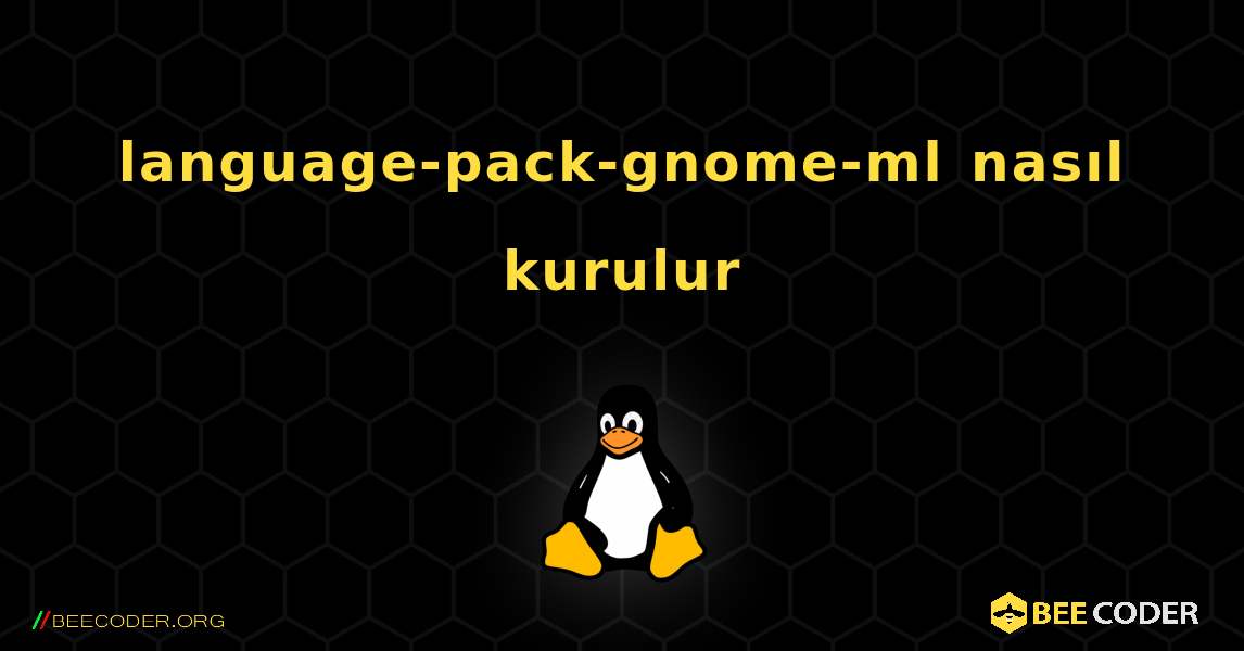 language-pack-gnome-ml  nasıl kurulur. Linux