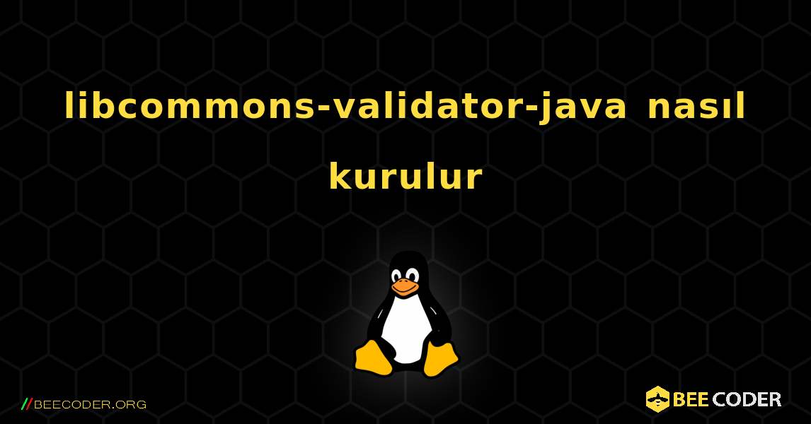 libcommons-validator-java  nasıl kurulur. Linux