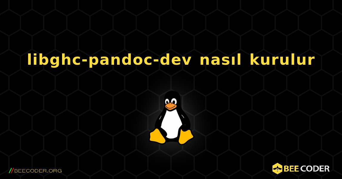 libghc-pandoc-dev  nasıl kurulur. Linux