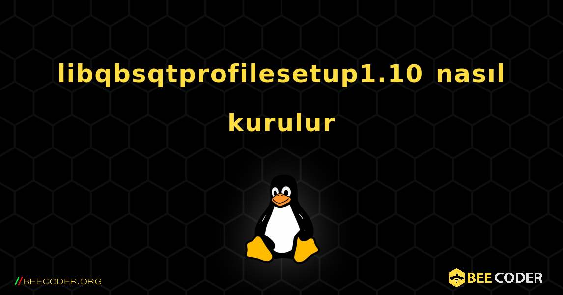 libqbsqtprofilesetup1.10  nasıl kurulur. Linux