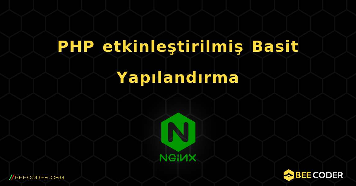 PHP etkinleştirilmiş Basit Yapılandırma. NGINX