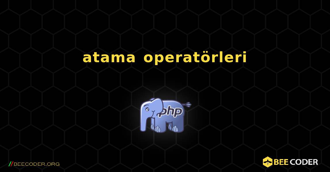 atama operatörleri. PHP