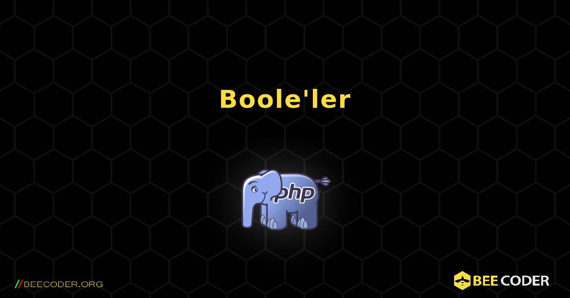 Boole'ler. PHP