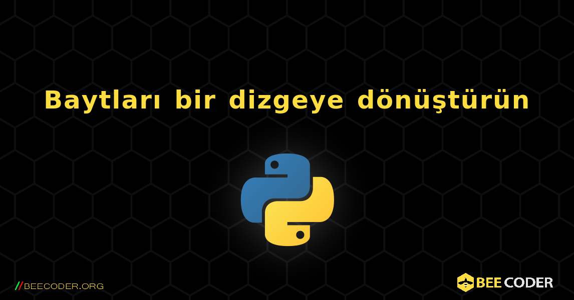 Baytları bir dizgeye dönüştürün. Python