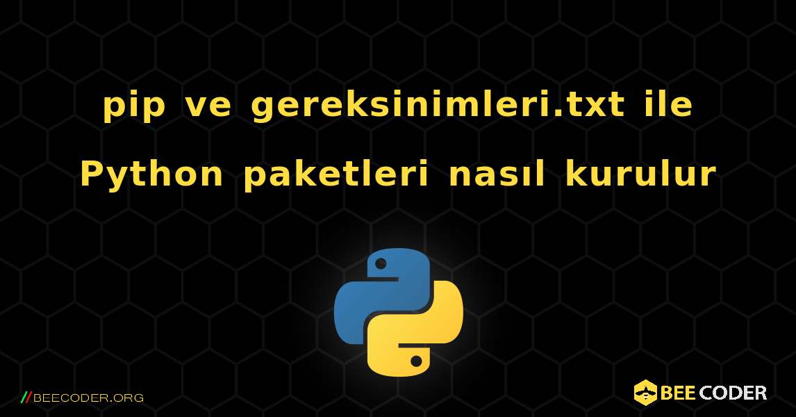 pip ve gereksinimleri.txt ile Python paketleri nasıl kurulur. Python