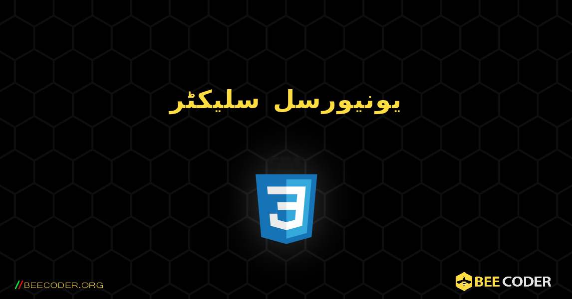 یونیورسل سلیکٹر. CSS