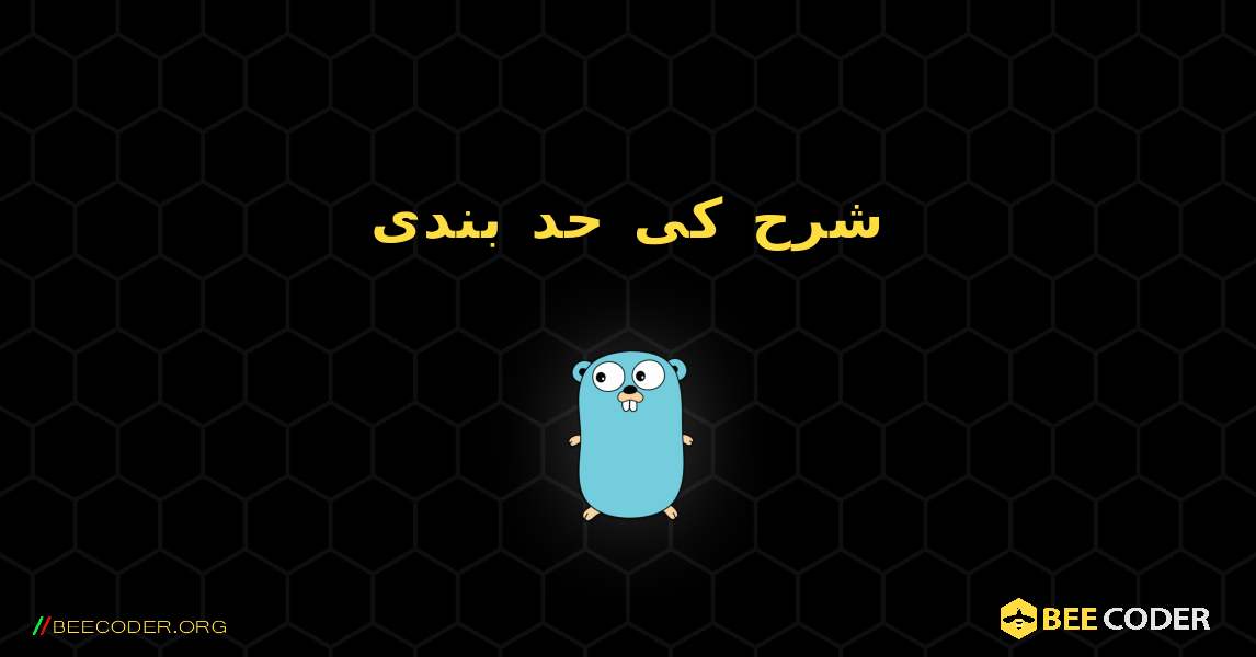 شرح کی حد بندی. GoLang