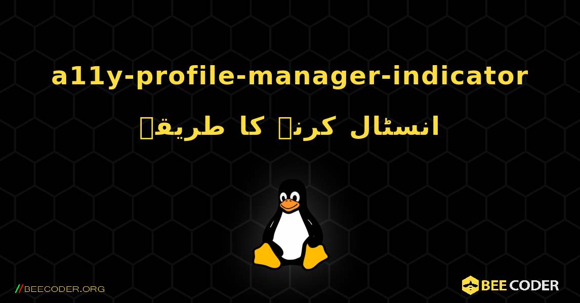a11y-profile-manager-indicator  انسٹال کرنے کا طریقہ. Linux