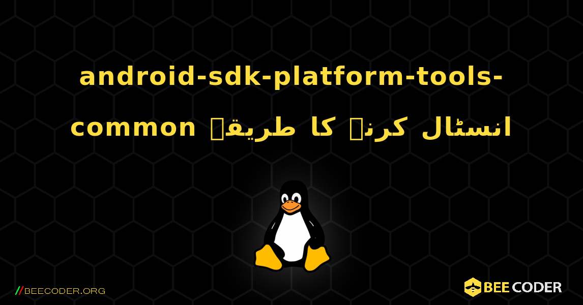 android-sdk-platform-tools-common  انسٹال کرنے کا طریقہ. Linux