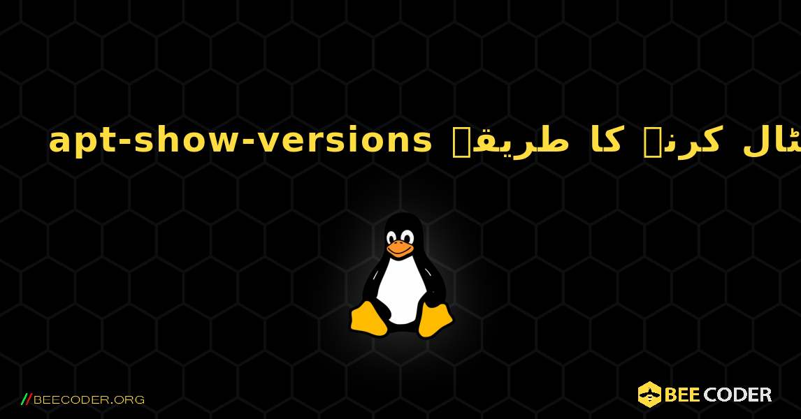 apt-show-versions  انسٹال کرنے کا طریقہ. Linux