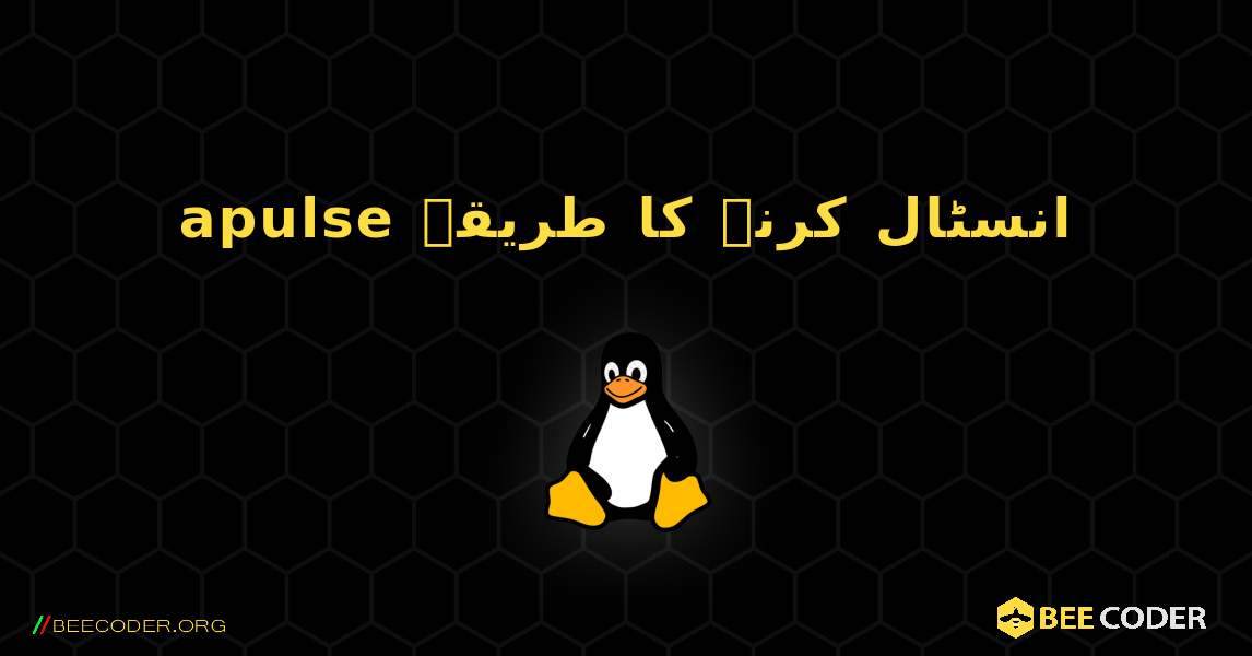 apulse  انسٹال کرنے کا طریقہ. Linux