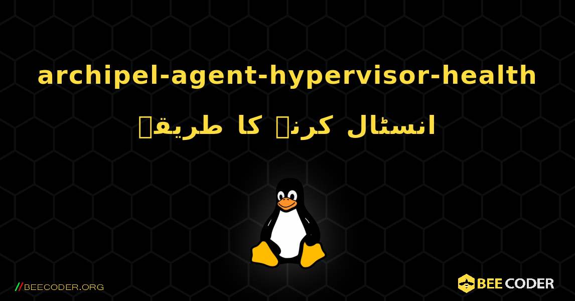 archipel-agent-hypervisor-health  انسٹال کرنے کا طریقہ. Linux