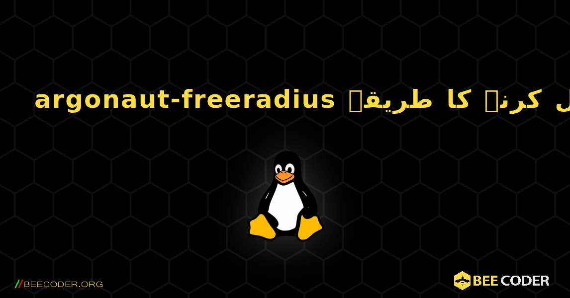 argonaut-freeradius  انسٹال کرنے کا طریقہ. Linux
