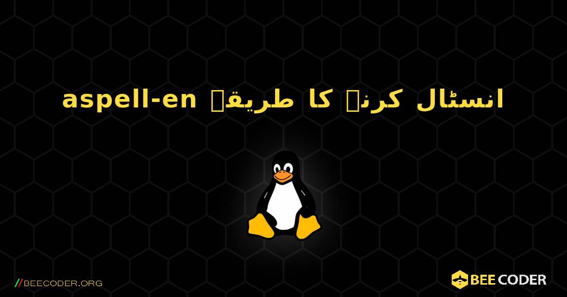 aspell-en  انسٹال کرنے کا طریقہ. Linux