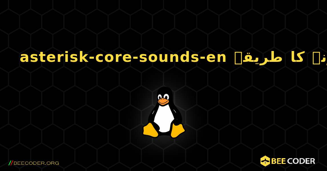 asterisk-core-sounds-en  انسٹال کرنے کا طریقہ. Linux