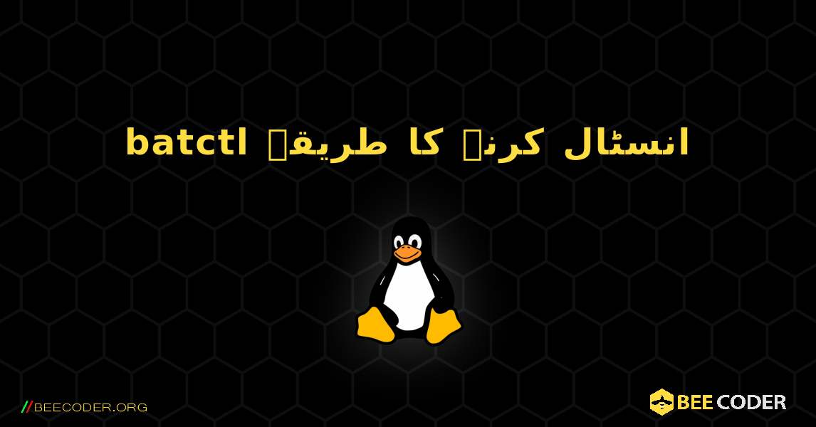 batctl  انسٹال کرنے کا طریقہ. Linux