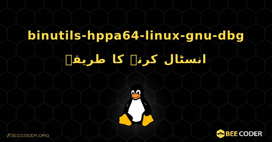 binutils-hppa64-linux-gnu-dbg  انسٹال کرنے کا طریقہ. Linux