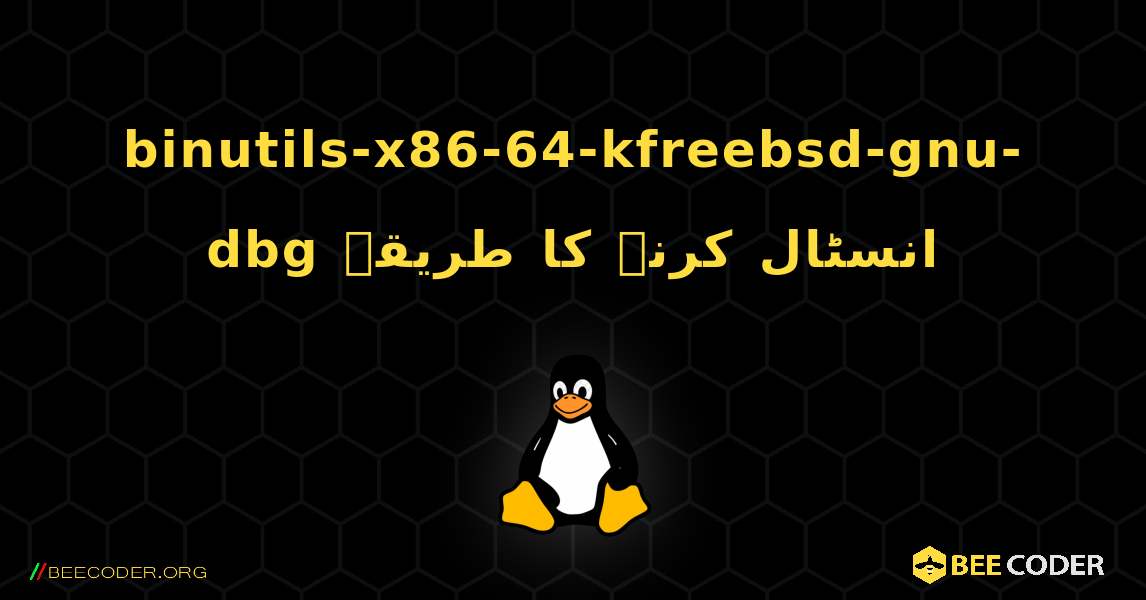 binutils-x86-64-kfreebsd-gnu-dbg  انسٹال کرنے کا طریقہ. Linux